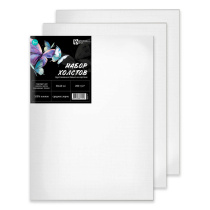 Набор холстов на картоне 30*40см  "Феникс+. Бабочки" 3шт., 100% хлопок, 280г/м2, среднее зерно