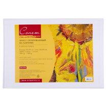 Холст на картоне 35*50 см "Сонет" 100% хлопок, 280 г/м2, мелкое зерно