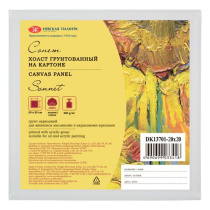 Холст на МДФ 20*20 см "Сонет" 100% хлопок, 280 г/м2, мелкое зерно