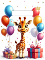 Пакет 19*25см (30мк) с вырубной ручкой "Жирафик" ПВД