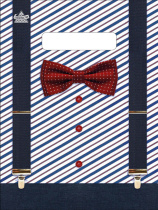 Пакет 25*19,5см (30мк) с вырубной ручкой "Костюмчик" ПВД