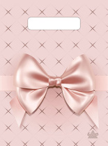 Пакет 25*19,5см (30мк) с вырубной ручкой "Персиковый бант" ПВД
