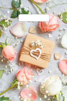 Пакет 30*20см (30мк) с вырубной ручкой "Подарочек" ПВД