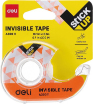 Скотч 18мм*7,2м прозр., невидимая, диспенсер