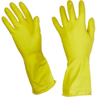 Перчатки: резиновые латексные плотность высокая L с хлопковым напылением /