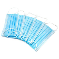 Маска гигиеническая индивид. защиты, одноразовая., 3-сл. с носовым фиксатором на резинках, не медиц.