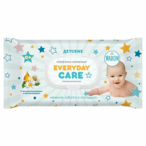 Салфетки влажные  Everyday Dr.Waxon, ромашка с клапаном, 120 шт