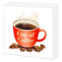 Салфетки бумажные 50л. 24*24см  Кофе, 1слой