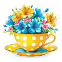 Салфетки бумажные 50л. 24*24см  Орхидея, 1слой