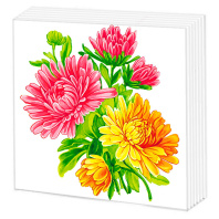 Салфетки бумажные 50л. Астры