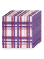 Салфетки бумажные 75л. белые в коробке Клетка, 24*24см, 1слой