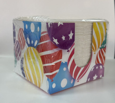 Салфетки бумажные 75л. белые в коробке Шары, 24*24см, 1слой