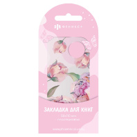 Закладка пластиковая фигурная "Цветы" 5*11см