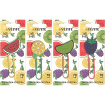 Закладка-скрепка "Tutti-Frutti" метал. 78 мм , ассорти