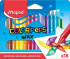Мелки восковые MAPED COLOR'PEPS WAX 18 цв. треуг.форма, карт.упак