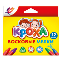 Мелки восковые ЛУЧ Кроха 12цв, треуг. 12*90мм