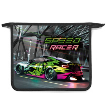 Папка д/тетрад. А5 (240*205*45) 1отд. молния сверху, пластик "Speed racer" диз. с двух сторон