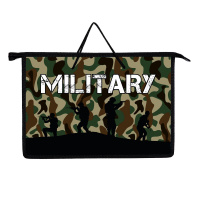 Папка А4 (335*235*55) с ручками, молния, пластик "Military"