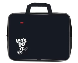 Папка А4 (350*265*40) с ручками, молния, ткань "LET'S DO IT"