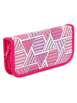 Пенал 1 отд. (190*90*25) молния, ткань "Геометрия розовый"