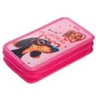 Пенал 2 отд. (190*110*40) молния, лам.картон "Моя любимка" глянц.лам., тисн., таблица умножения