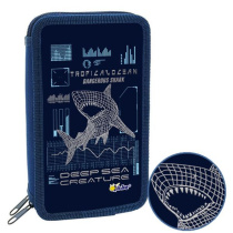 Пенал 2 отд. (190*110*45) молния, лам.картон "Опасная акула"