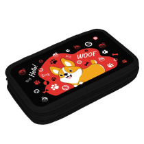 Пенал 2 отд. (205*125*40) молния, лам.картон "Задорный корги"