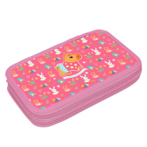 Пенал 2 отд. (205*125*40) молния, лам.картон "Капибара и зверята"