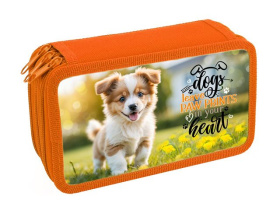 Пенал 3 отд. (190*110*63) молния, лам.картон "Забавный щенок"