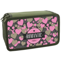 Пенал 3 отд. (190*110*63) молния, лам.картон "Сердечки арт"