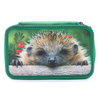 Пенал 3 отд. (195*115*55) молния, лам.картон "Лесное царство", софт тач