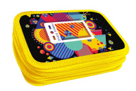 Пенал 3 отд. (205*125*55) молния, лам.картон "Мой мобильный" с эффектом МЕТАЛЛ+ОБЪЕМ