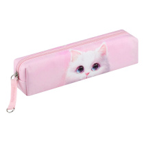 Пенал-косметичка (200*40*45) молния, микрофибра "Белый кот" сублимац.печать
