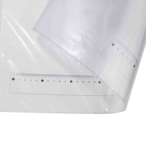 Подкладка д/письма с линейкой 30см, 655х475 мм, прозрачное, матовое