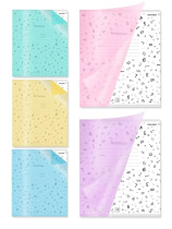 Тетрадь А5 12л лин. Проф-Пресс  пласт.обл. "Пастель школа"