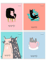 Тетрадь А5  96л кл. Проф-Пресс "Креативные котята"