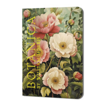 Записная книжка  90*120мм  24л. картон, скоба "BOTANICA by William Morris. Пионы на зеленом фоне" то