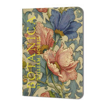 Записная книжка  90*120мм  24л. картон, скоба "BOTANICA by William Morris. Рзовые и голубые цветы" т