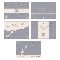 Альбом А4 24л скоба "Кот и голубь" пл. 100 гр/м, обл.мел.картон, 5диз.в блоке