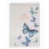 Блокнот А6 пластик, эластичн.гребень, 80л. "Бабочки" тисн.фольгой