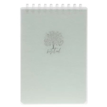 Блокнот А6 пластик, эластичн.гребень, 80л. "Кофейные истории. Древо" тисн.фольгой