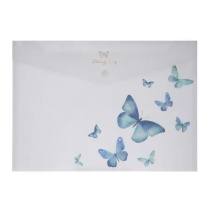 Конверт на кнопке  с рисунком А4 Бабочки, текстура