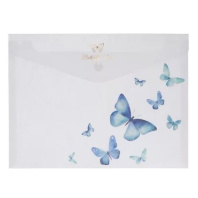 Конверт на кнопке  с рисунком А5 Бабочки, текстура