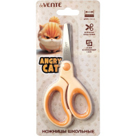 Ножницы детские "deVENTE. Angry Cat" 13,5см, прорез. ручки, блистер