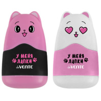 Точилка и ластик 2 в 1 пласт.с контейнером  1 отв.,У меня лапки