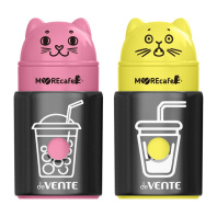 Точилка пласт. 1 отв. с контейнером "MooreCafe" ассорти