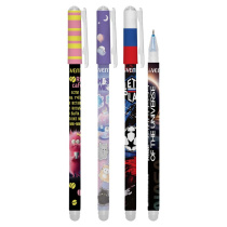 Ручка гелевая стираемая deVENTE "MooreCafe/ Ghost Meow /Football Winner /Darkness.." синяя, 0,38мм,