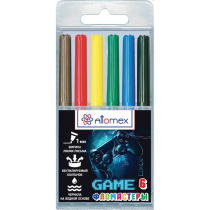 Фломастеры   6цв "Attomex. GAME ", вентил. колпачок, подвес
