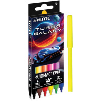 Фломастеры   6цв "deVENTE. Turbo Galaxy", вентил.колпачок, картон