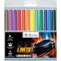 Фломастеры  12цв "Attomex. No Limits", вентил. колпачок, блистер